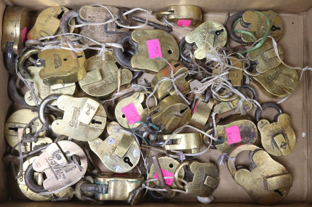 A quantity of old padlocks and keys